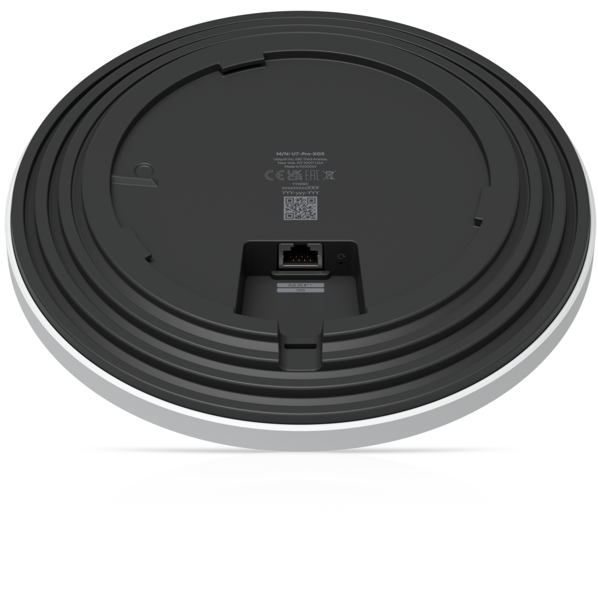 A large main feature product image of Ubiquiti UniFi U7 Pro XGS Wi-Fi 7 Wireless Access Point