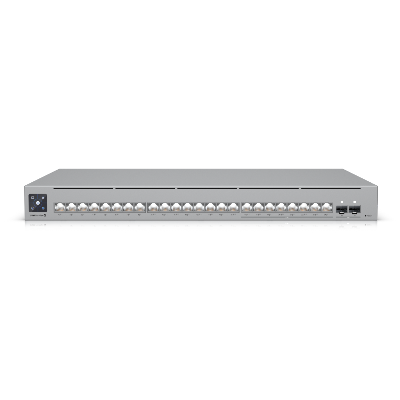 A large main feature product image of Ubiquiti UniFi Pro Max 24-Port Layer 3 Switch w/ PoE