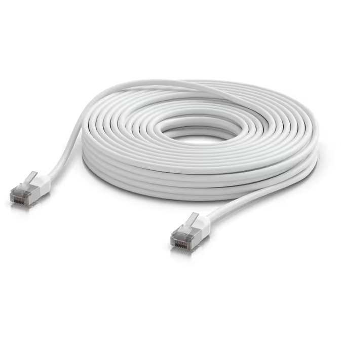A large main feature product image of Ubiquiti Premium Ultra-Thin Rugged Shielded Outdoor Cat6A Patch Cable - 15m