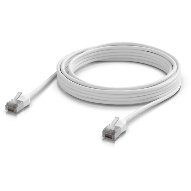 A large main feature product image of Ubiquiti Premium Ultra-Thin Rugged Shielded Outdoor Cat6A Patch Cable - 5m