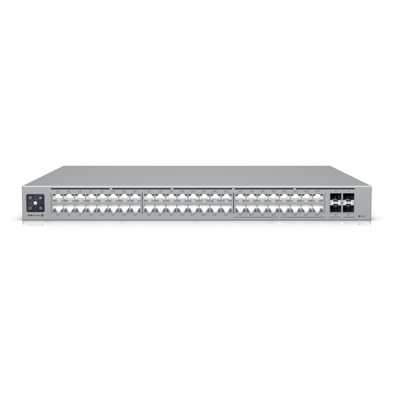 A large main feature product image of Ubiquiti UniFi Pro Max 48-Port Layer 3 Switch w/ PoE