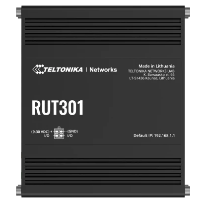 A large main feature product image of Teltonika RUT301 Industrial Ethernet Router