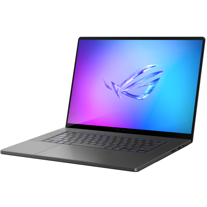 A large main feature product image of ASUS ROG Zephyrus G16 (GA605) - 16" 2.5K 240Hz OLED, Ryzen AI 7 350, RTX 5060, 32GB/1TB - WIn 11 Gaming Notebook