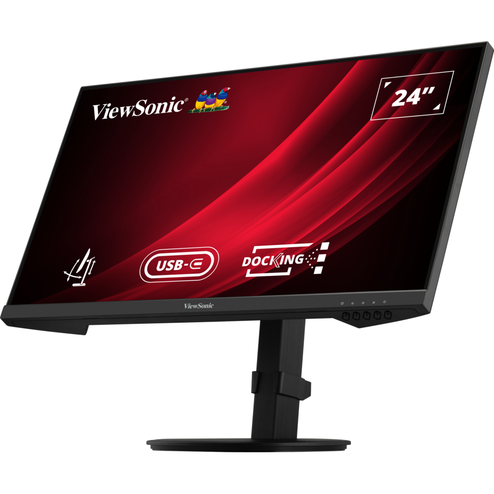 A large main feature product image of ViewSonic VG2409U-2 24" 1080p 100Hz 4ms IPS Monitor w/ USB-C Docking Hub