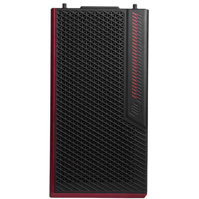 A large main feature product image of MSI PANO 130R ATX Mid Tower Case - MLG Edition
