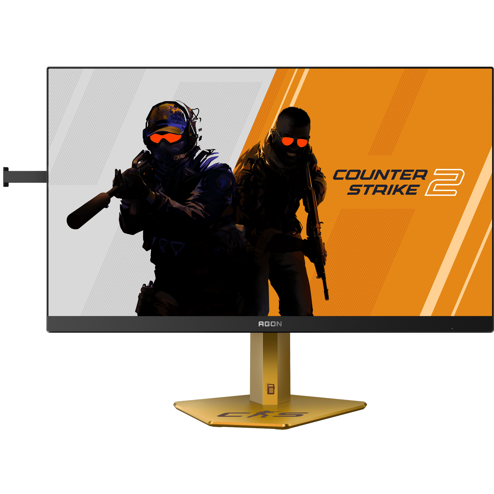 A large main feature product image of AOC AGON CS24A/P 24" 1080p 610Hz 0.3ms Fast TN Esports Monitor - Counter Strike 2 Edition