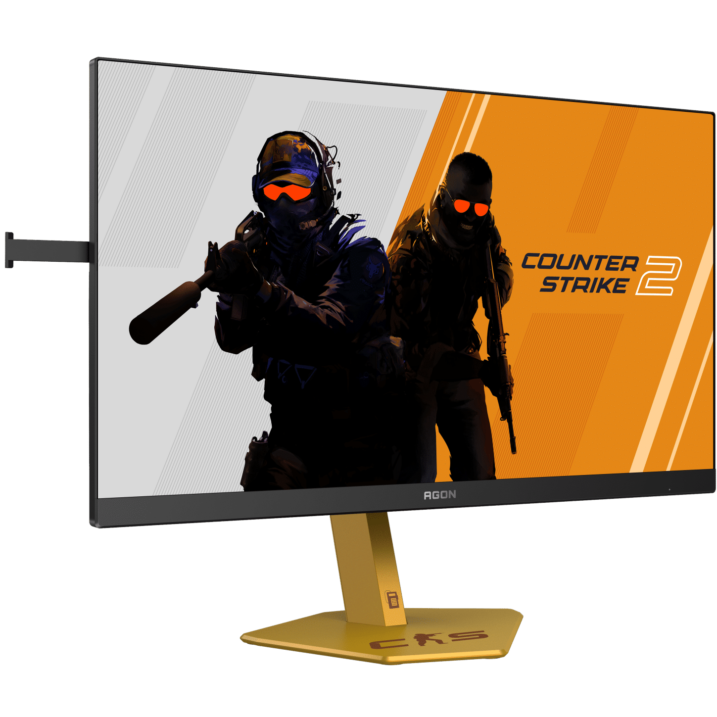 A large main feature product image of AOC AGON CS24A/P 24" 1080p 610Hz 0.3ms Fast TN Esports Monitor - Counter Strike 2 Edition