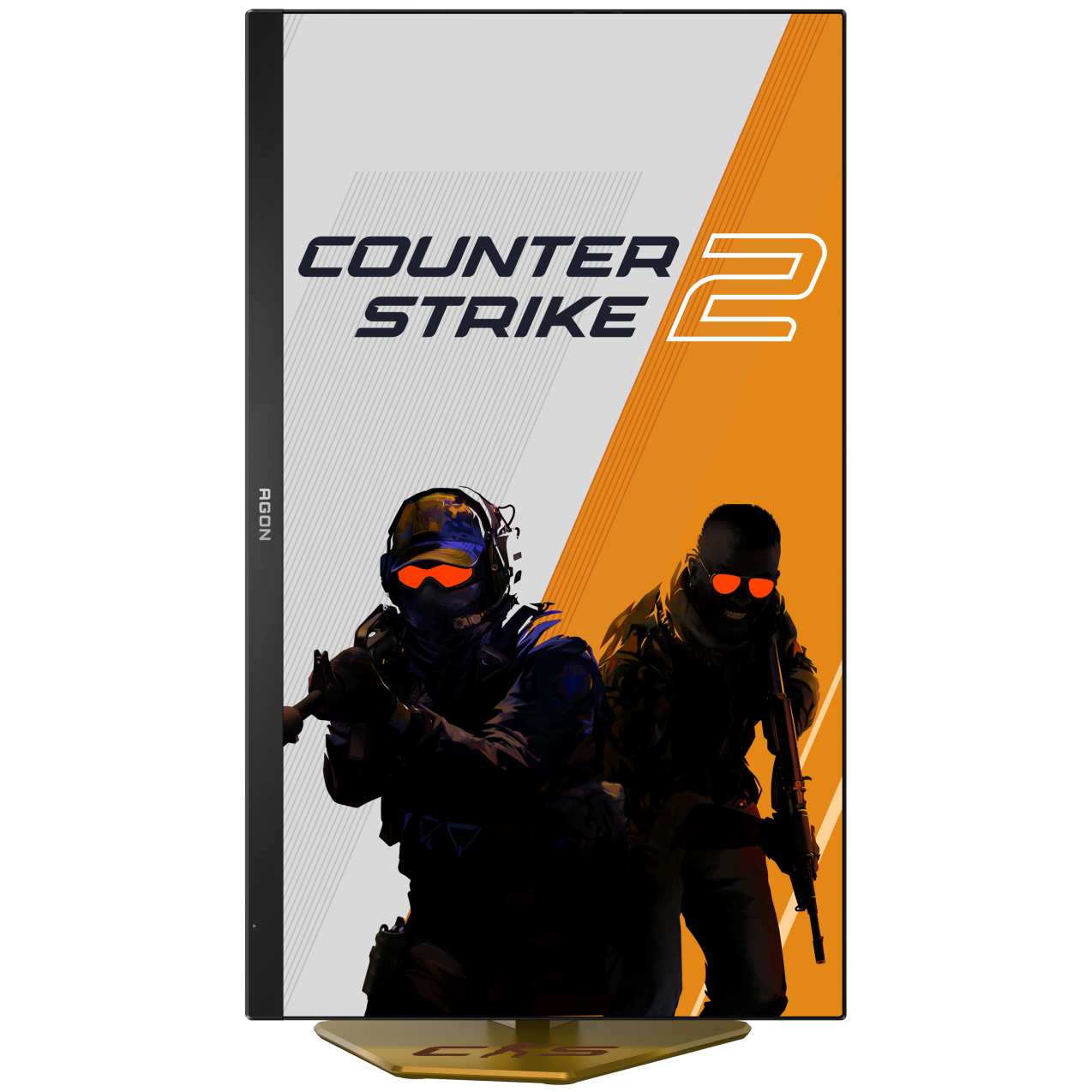 A large main feature product image of AOC AGON CS24A/P 24" 1080p 610Hz 0.3ms Fast TN Esports Monitor - Counter Strike 2 Edition