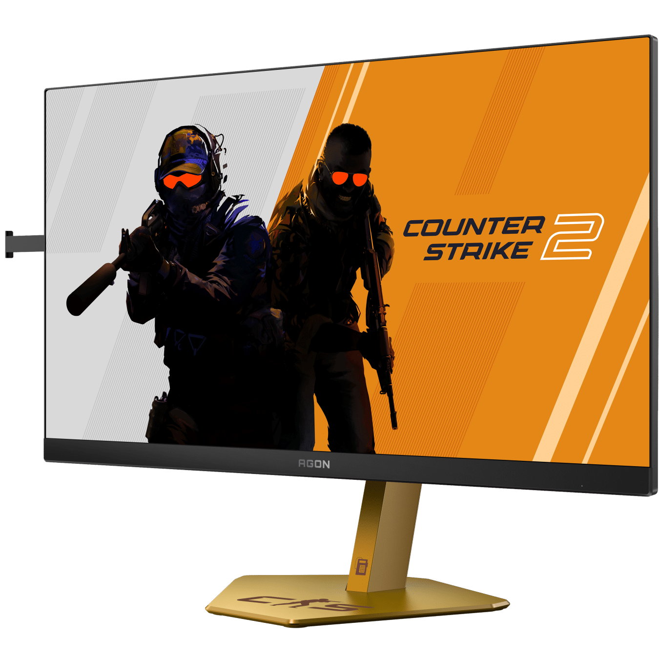 A large main feature product image of AOC AGON CS24A/P 24" 1080p 610Hz 0.3ms Fast TN Esports Monitor - Counter Strike 2 Edition