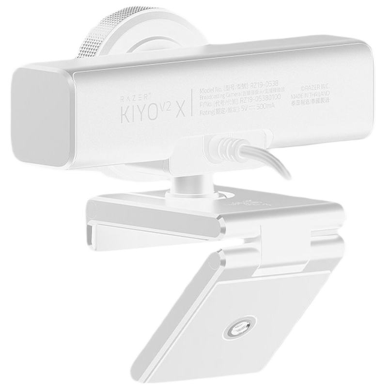 A large main feature product image of Razer Kiyo V2 X - 1080p60 Full HD Streaming Webcam (White)