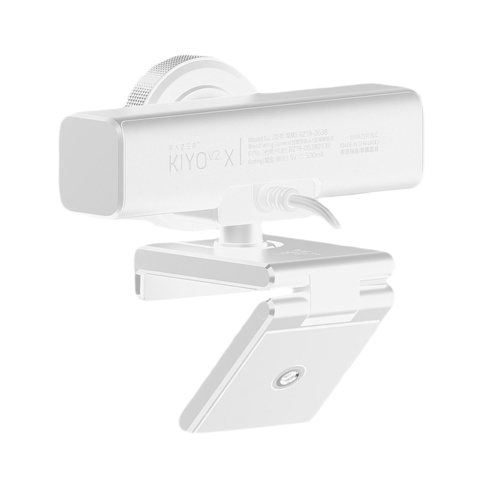 A large main feature product image of Razer Kiyo V2 X - 1080p60 Full HD Streaming Webcam (White)