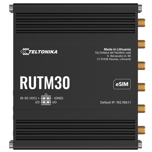A large main feature product image of Teltonika RUTM30 Compact 5G Router