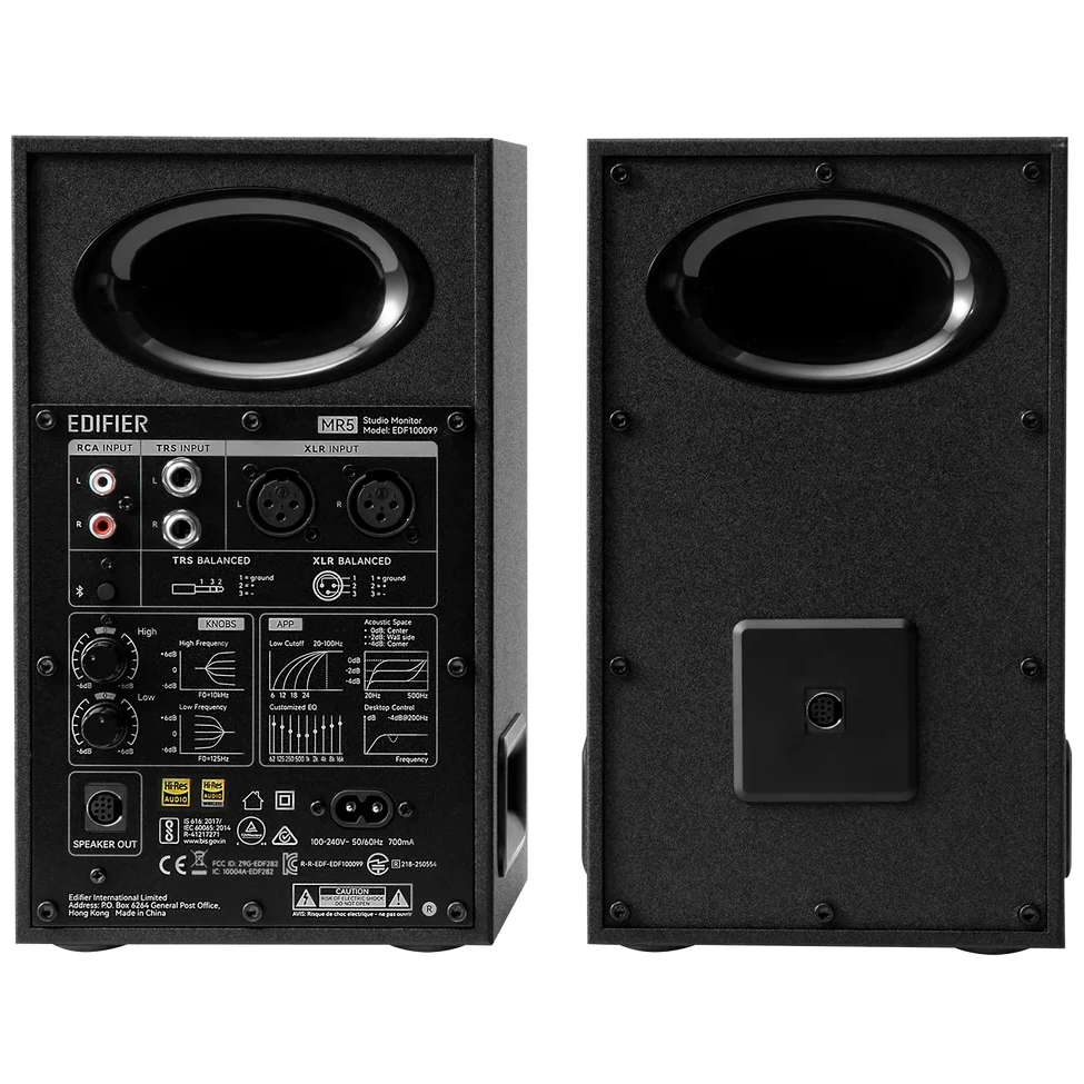 A large main feature product image of Edifier MR5 Tri-amped Powered Studio Monitor Speakers (Black)