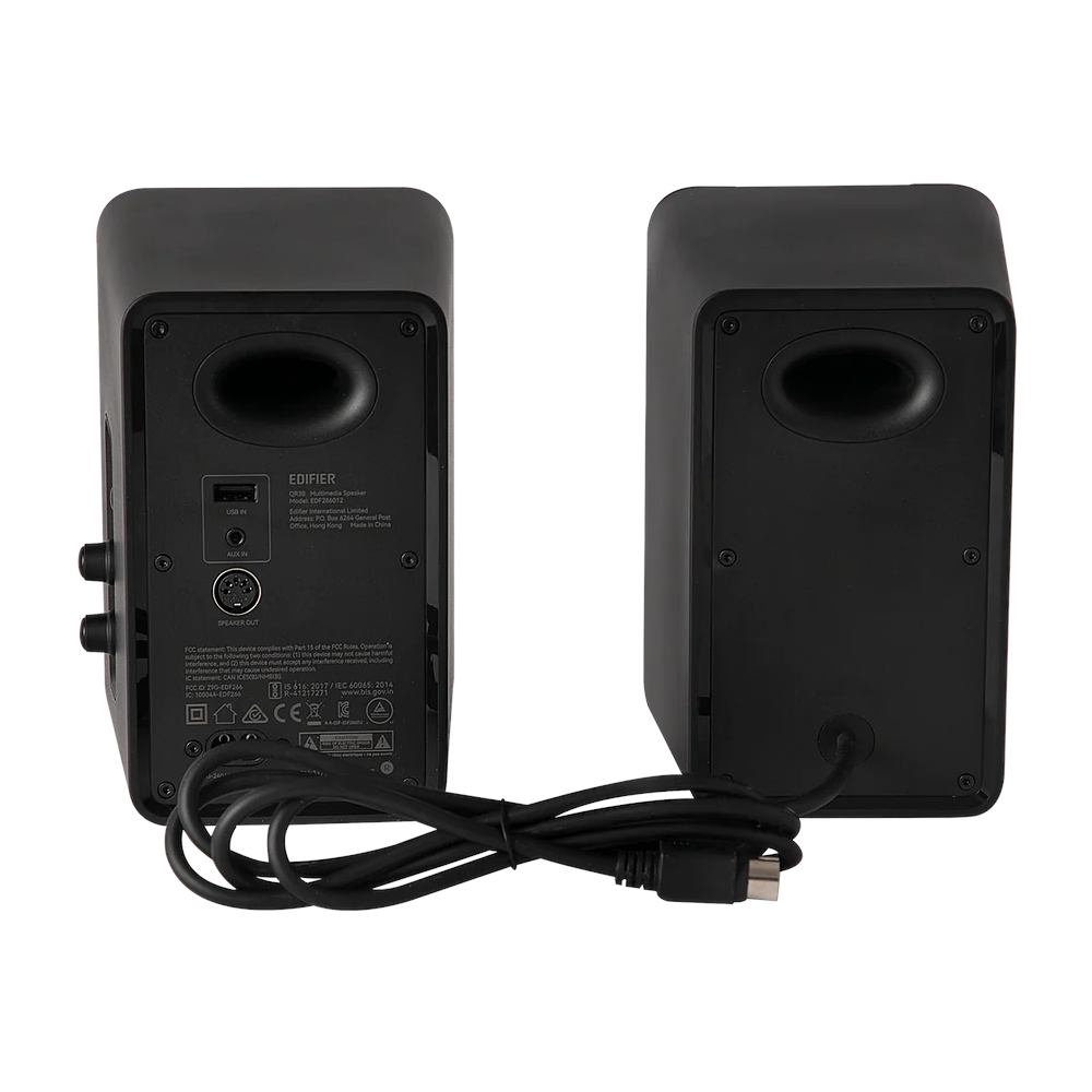 A large main feature product image of Edifier QR30 2.0 Desktop Active Speaker (Black)