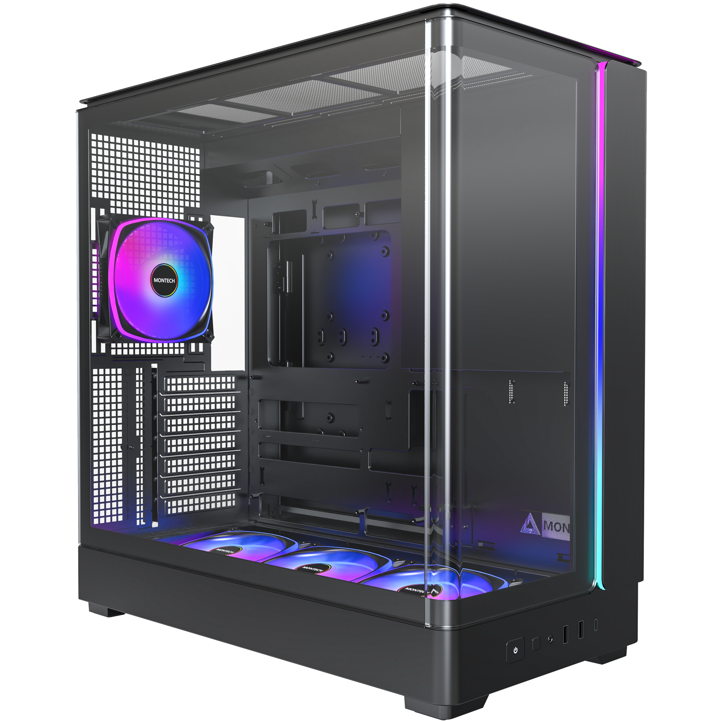 A large main feature product image of Montech KING 45 PRO Tempered Glass Mid Tower Case (Black)