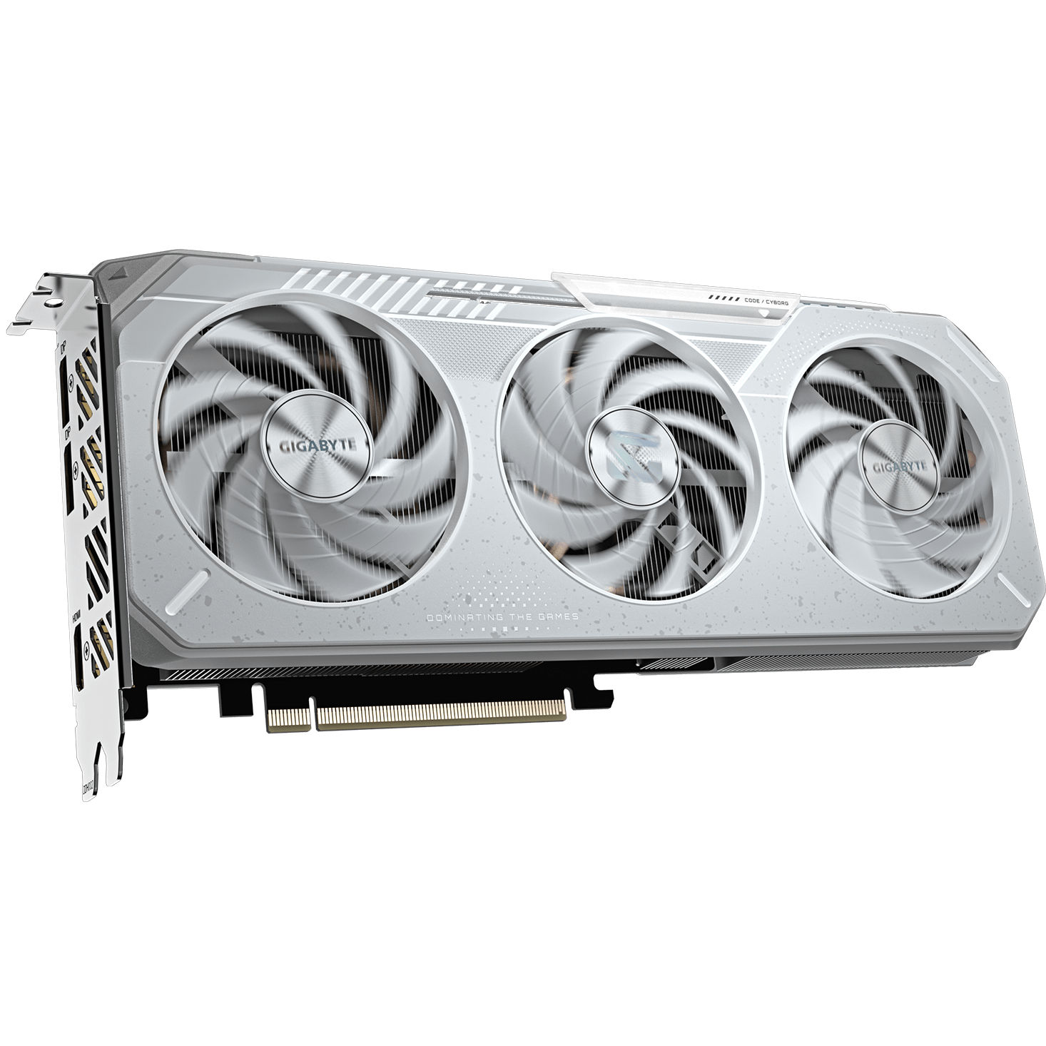 A large main feature product image of Gigabyte Radeon RX 9060 XT Gaming Ice OC 16GB GDDR6