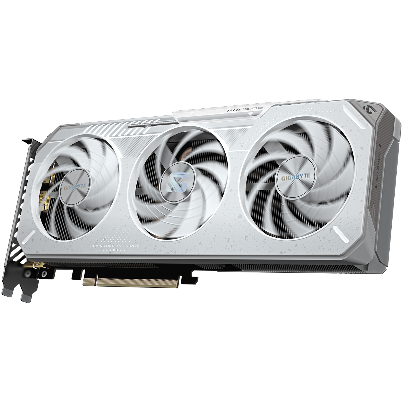 A large main feature product image of Gigabyte Radeon RX 9060 XT Gaming Ice OC 16GB GDDR6