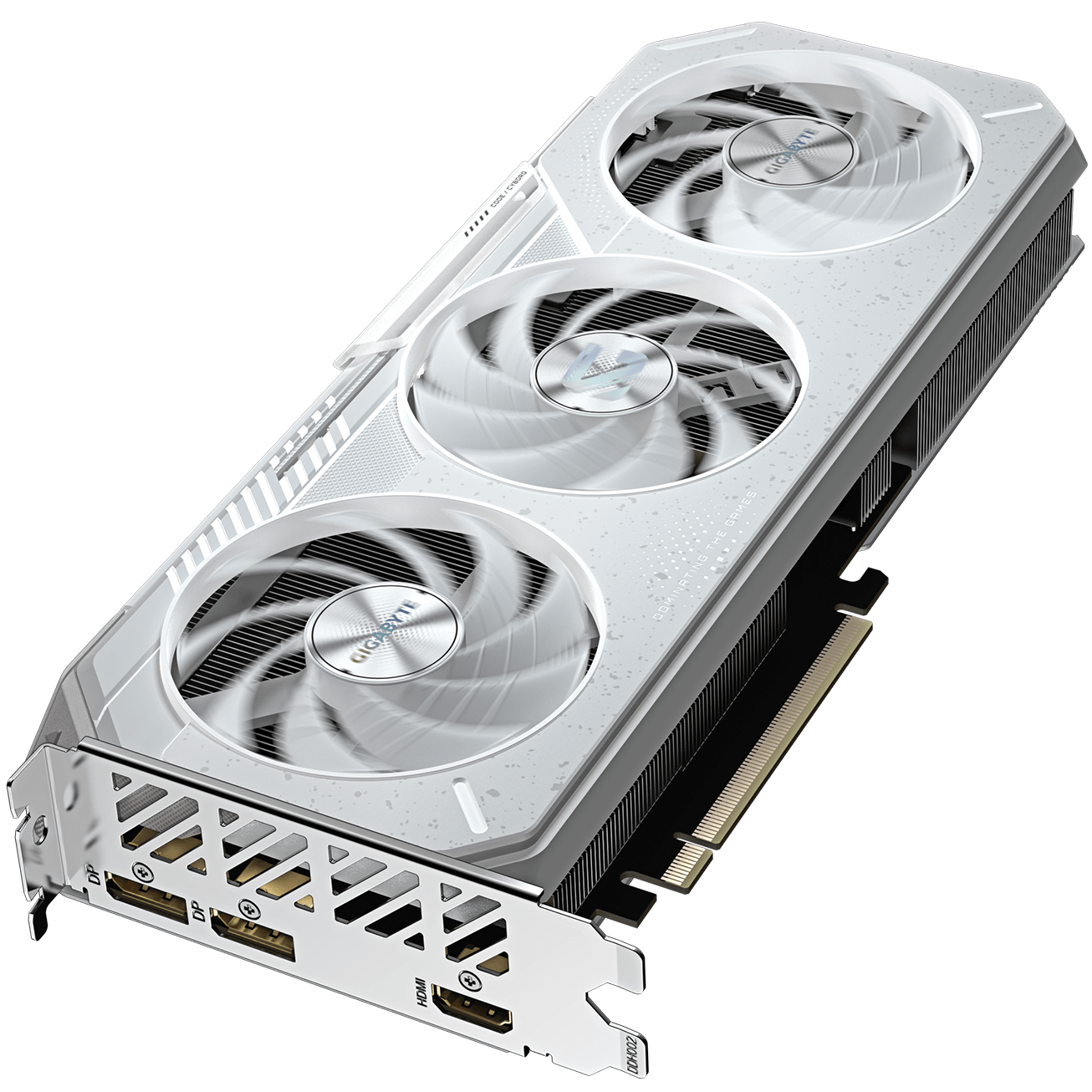 A large main feature product image of Gigabyte Radeon RX 9060 XT Gaming Ice OC 16GB GDDR6