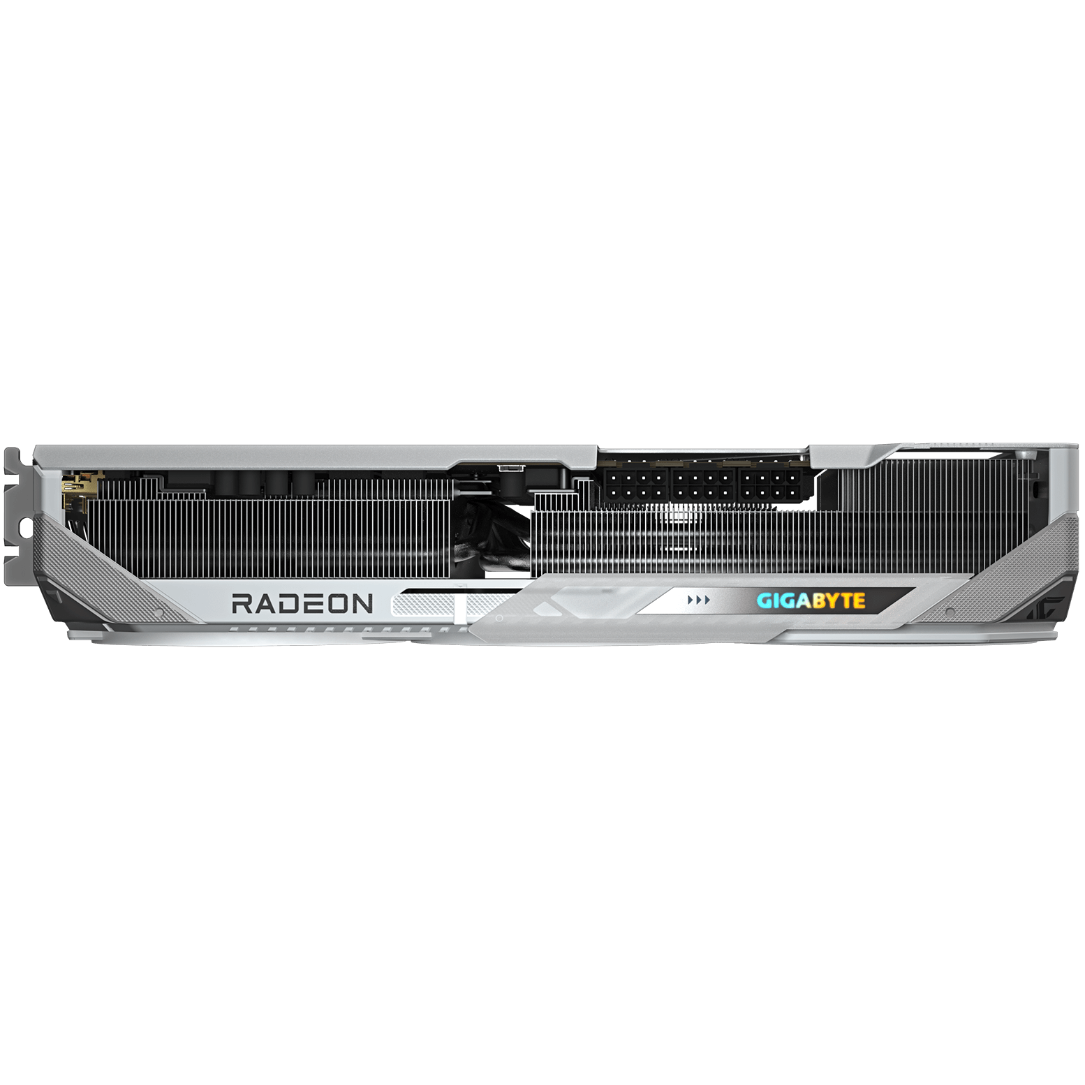 A large main feature product image of Gigabyte Radeon RX 9070 XT Gaming Ice OC 16GB GDDR6