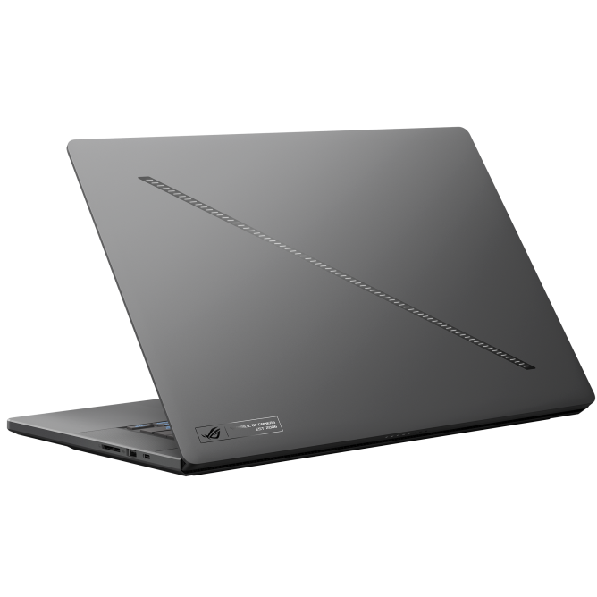 A large main feature product image of ASUS ROG Zephyrus G16 (GA605) - 16" 2.5K 240Hz OLED, Ryzen AI 7 350, RTX 5070, 32GB/2TB - Win 11 Gaming Notebook