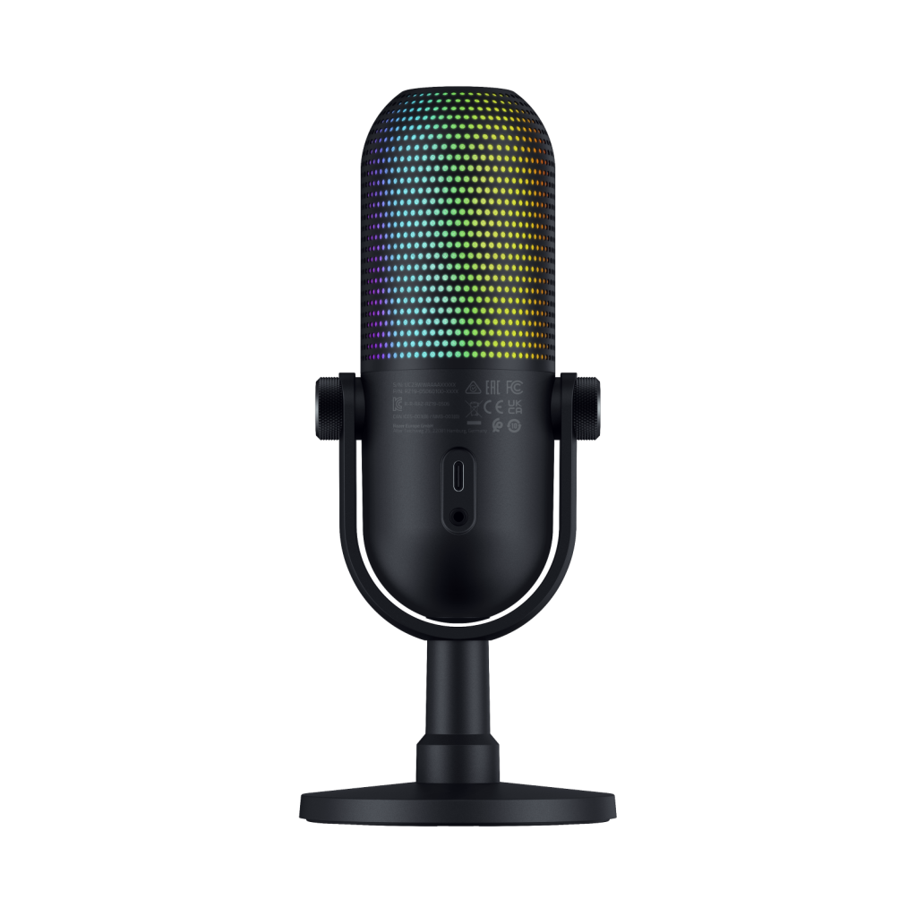 A large main feature product image of EX-DEMO Razer Seiren V3 Chroma - RGB USB Microphone with Tap-to-Mute