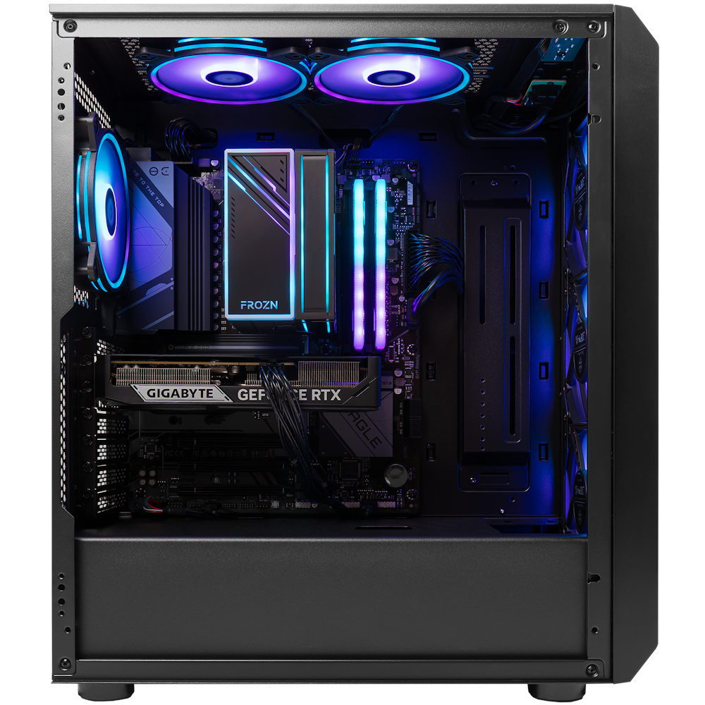 A large main feature product image of PLE Drift RTX 5060 Ti Prebuilt Ready To Go Gaming PC