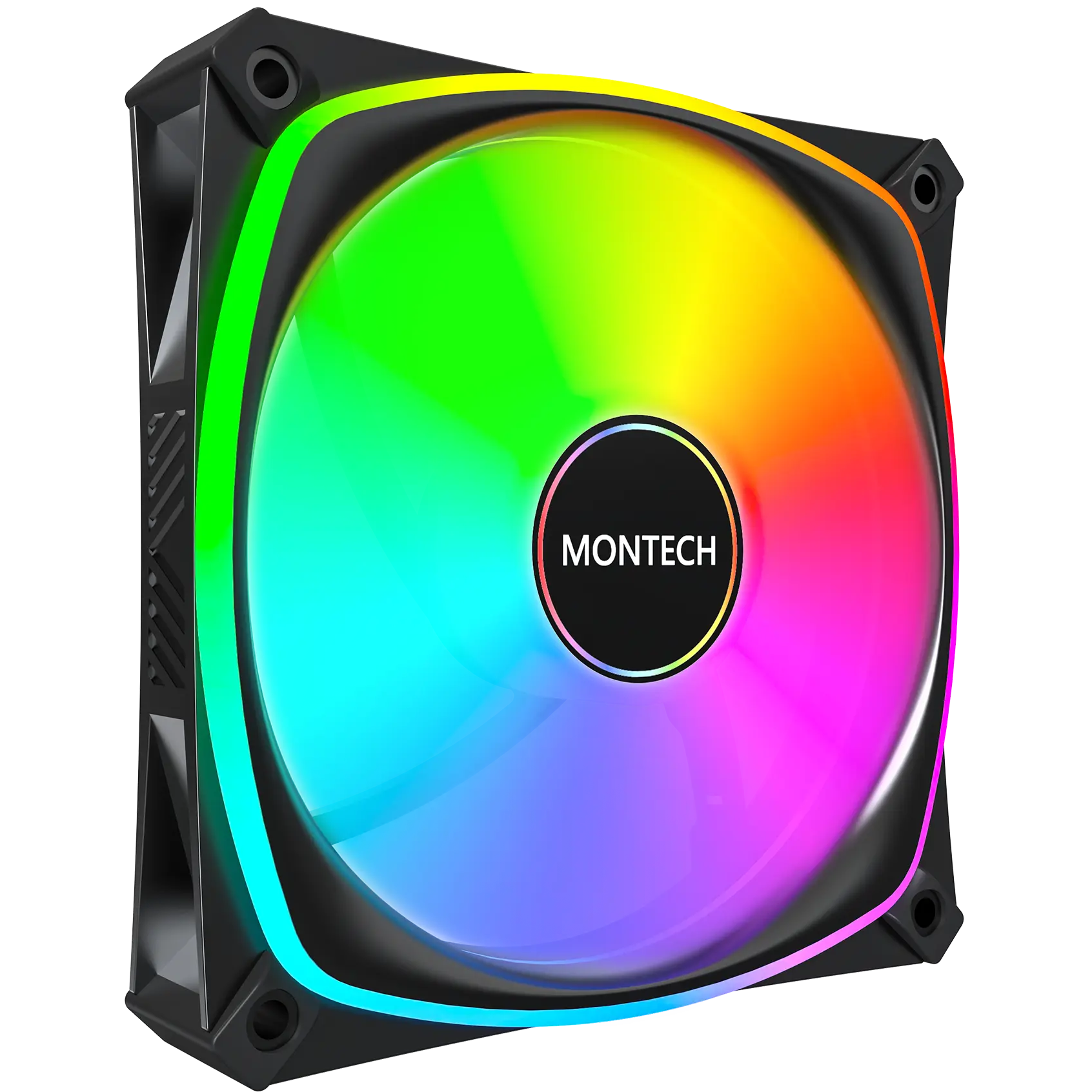 A large main feature product image of Montech AX120 PRO 120mm ARGB PWM Fan (Black)