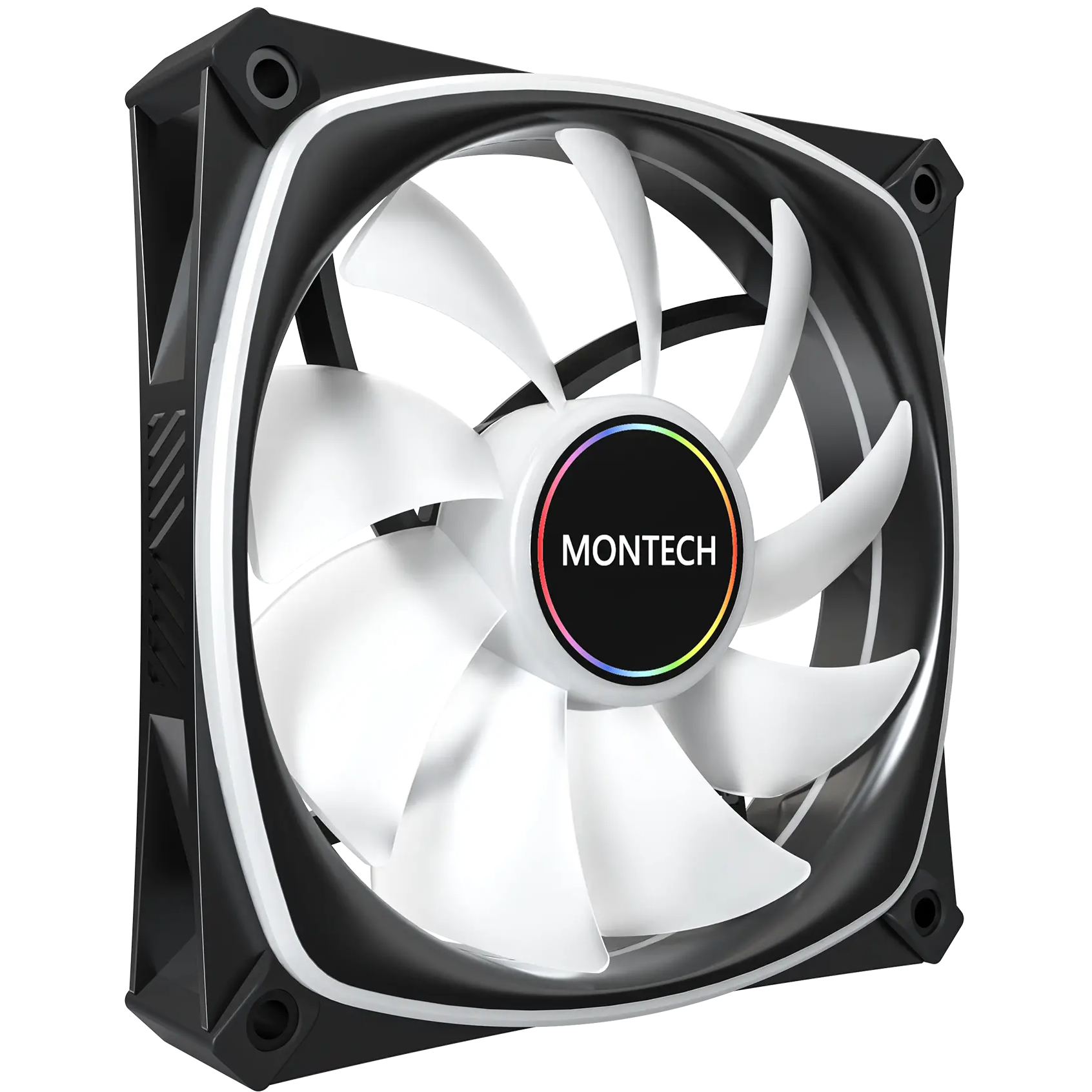 A large main feature product image of Montech AX120 PRO 120mm ARGB PWM Fan (Black)