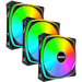 A product image of Montech AX120 PRO 120mm ARGB PWM Fan 3-Pack (Black)