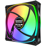 A small tile product image of Montech RX120 PRO 120mm ARGB PWM Reverse Blade Fan 3-Pack (Black)