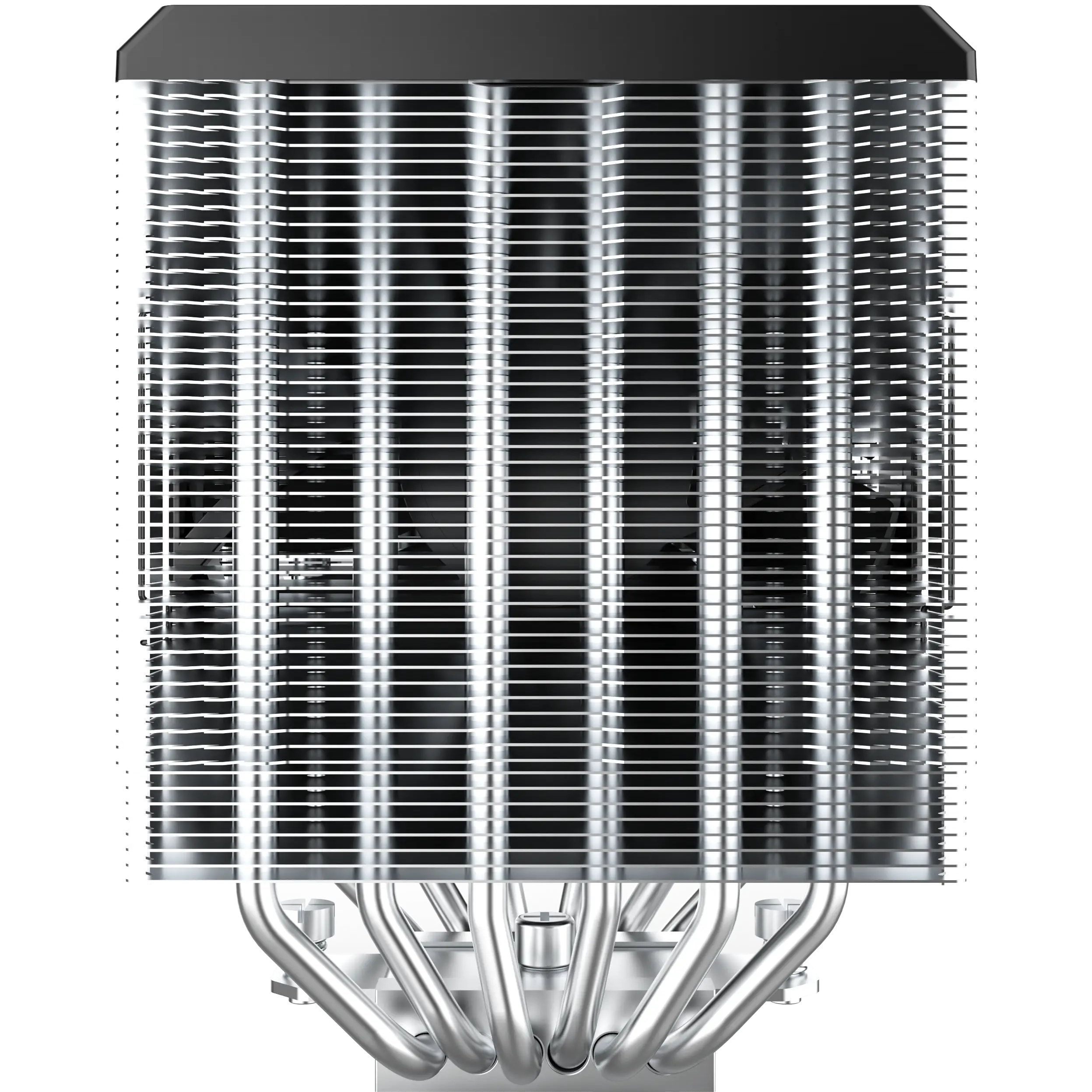 A large main feature product image of Montech NX600 Dual-Tower CPU Cooler (Black)