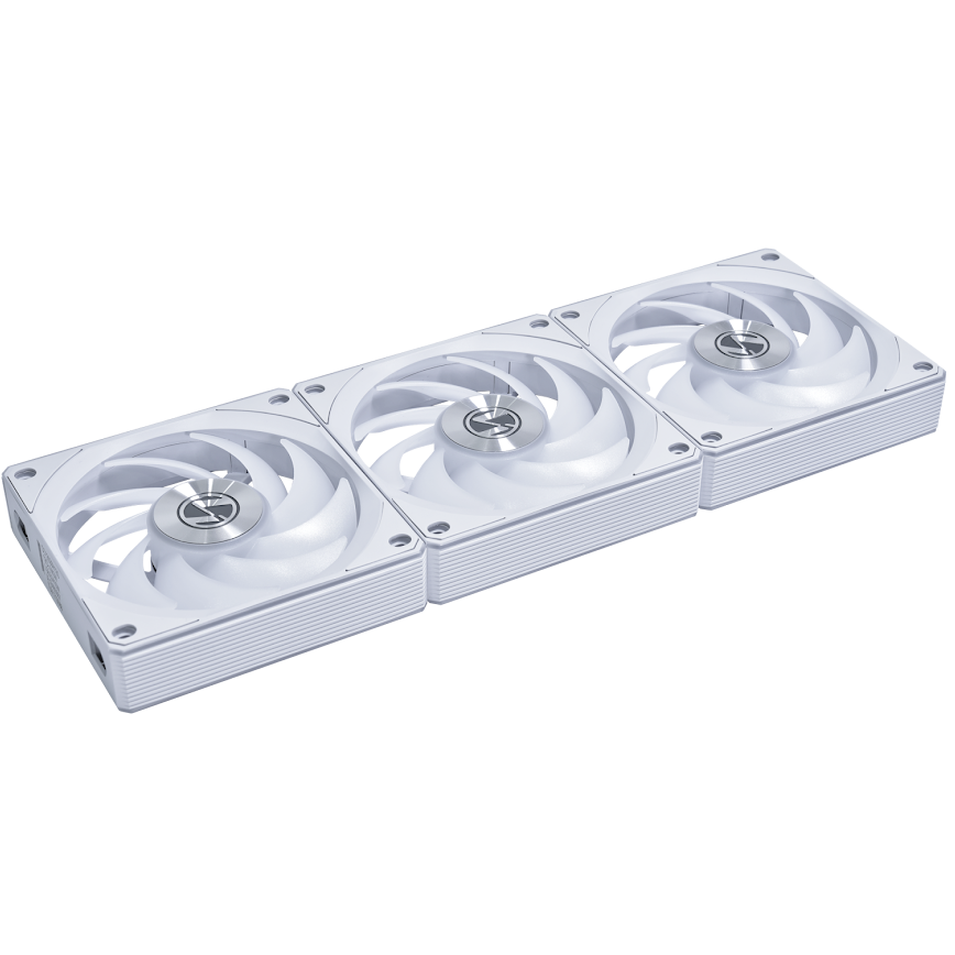 A large main feature product image of Lian Li UNI FAN CL120 Wireless - 120mm Modular Fan 3-Pack w/ Controller (White)