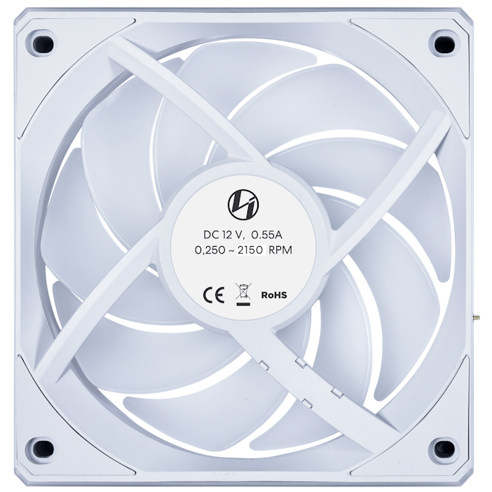 A large main feature product image of Lian Li UNI FAN CL120 Wireless - 120mm Modular Fan 3-Pack w/ Controller (White)