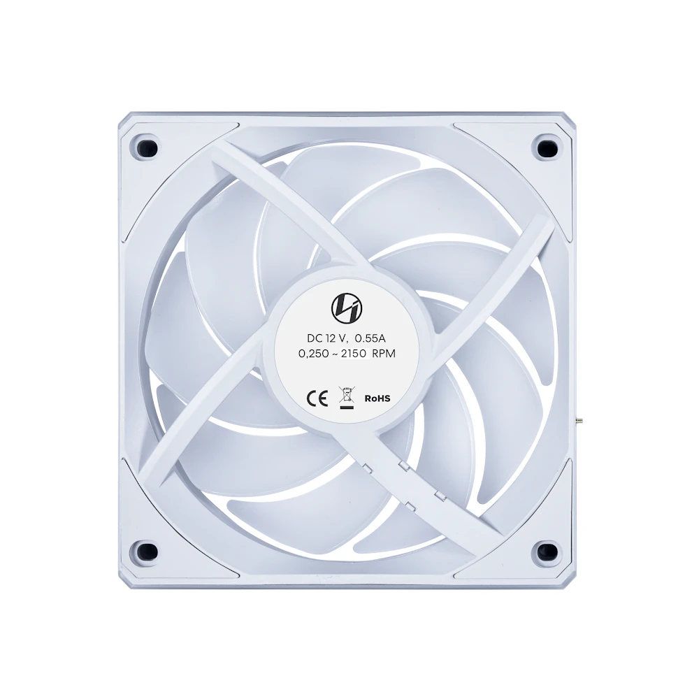 A large main feature product image of Lian Li UNI FAN CL120 Wireless - 120mm Modular Fan 3-Pack w/ Controller (White)