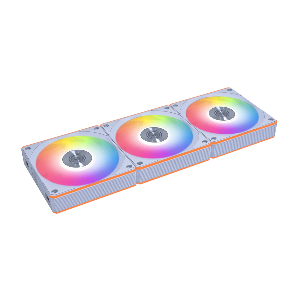 A large main feature product image of Lian Li UNI FAN CL120 Wireless - 120mm Modular Fan 3-Pack w/ Controller (White)