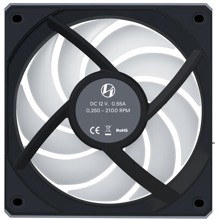 A large main feature product image of Lian Li UNI FAN CL120 Wireless - 120mm Reverse Blade Modular Fan 3-Pack w/ Controller (Black)