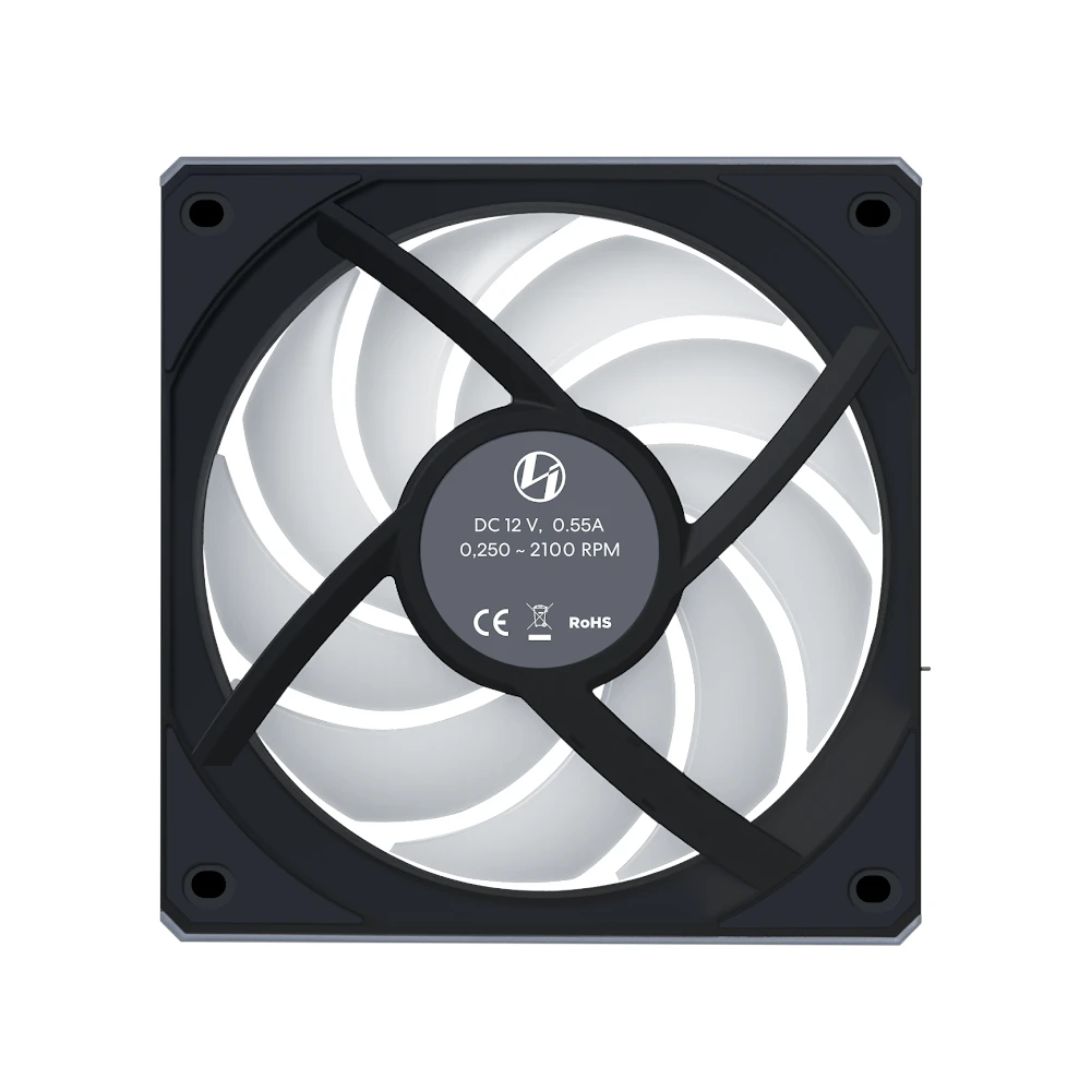 A large main feature product image of Lian Li UNI FAN CL120 Wireless - 120mm Reverse Blade Modular Fan 3-Pack w/ Controller (Black)