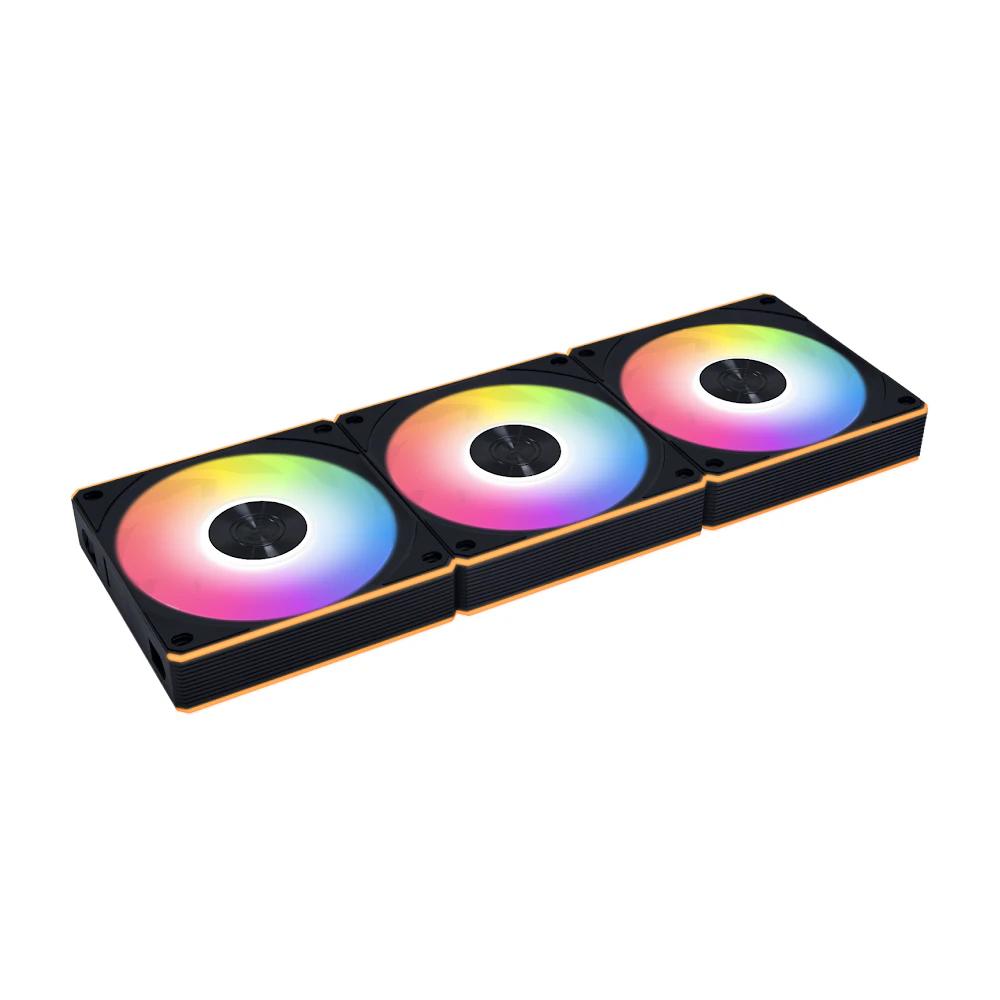 A large main feature product image of Lian Li UNI FAN CL120 Wireless - 120mm Reverse Blade Modular Fan 3-Pack w/ Controller (Black)