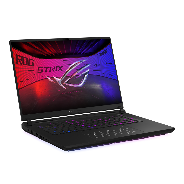 A large main feature product image of EX-DEMO ASUS ROG Strix SCAR 16 (G635) - 16" 240Hz, Ultra 9 275HX, RTX 5080, 32GB/1TB - Win 11 Gaming Notebook