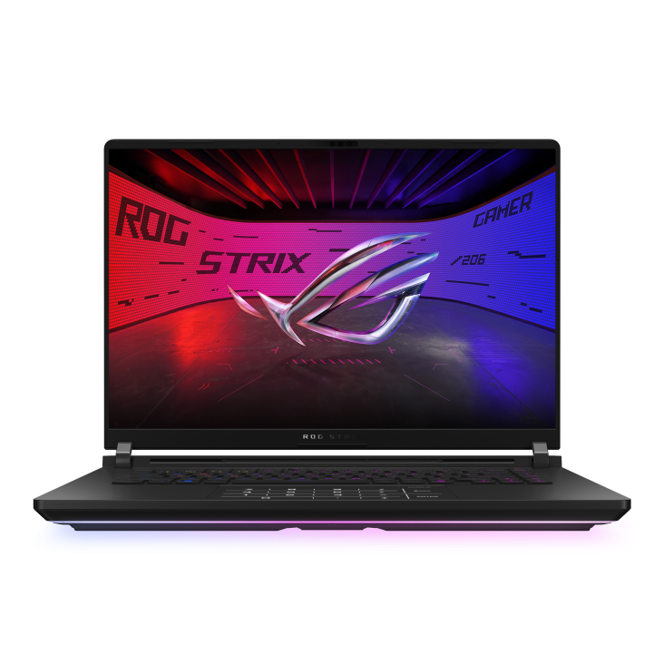 A large main feature product image of EX-DEMO ASUS ROG Strix SCAR 16 (G635) - 16" 240Hz, Ultra 9 275HX, RTX 5080, 32GB/1TB - Win 11 Gaming Notebook