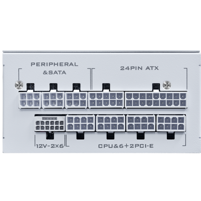 A large main feature product image of Lian Li SP 1000W Platinum PCIe 5.1 ATX 3.1 SFX Modular PSU (White)