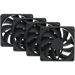 A product image of HYTE FA12 120mm PWM Fan 4-Pack (Pitch Black)