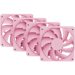 A product image of HYTE FA12 120mm PWM Fan 4-Pack (Strawberry Milk)