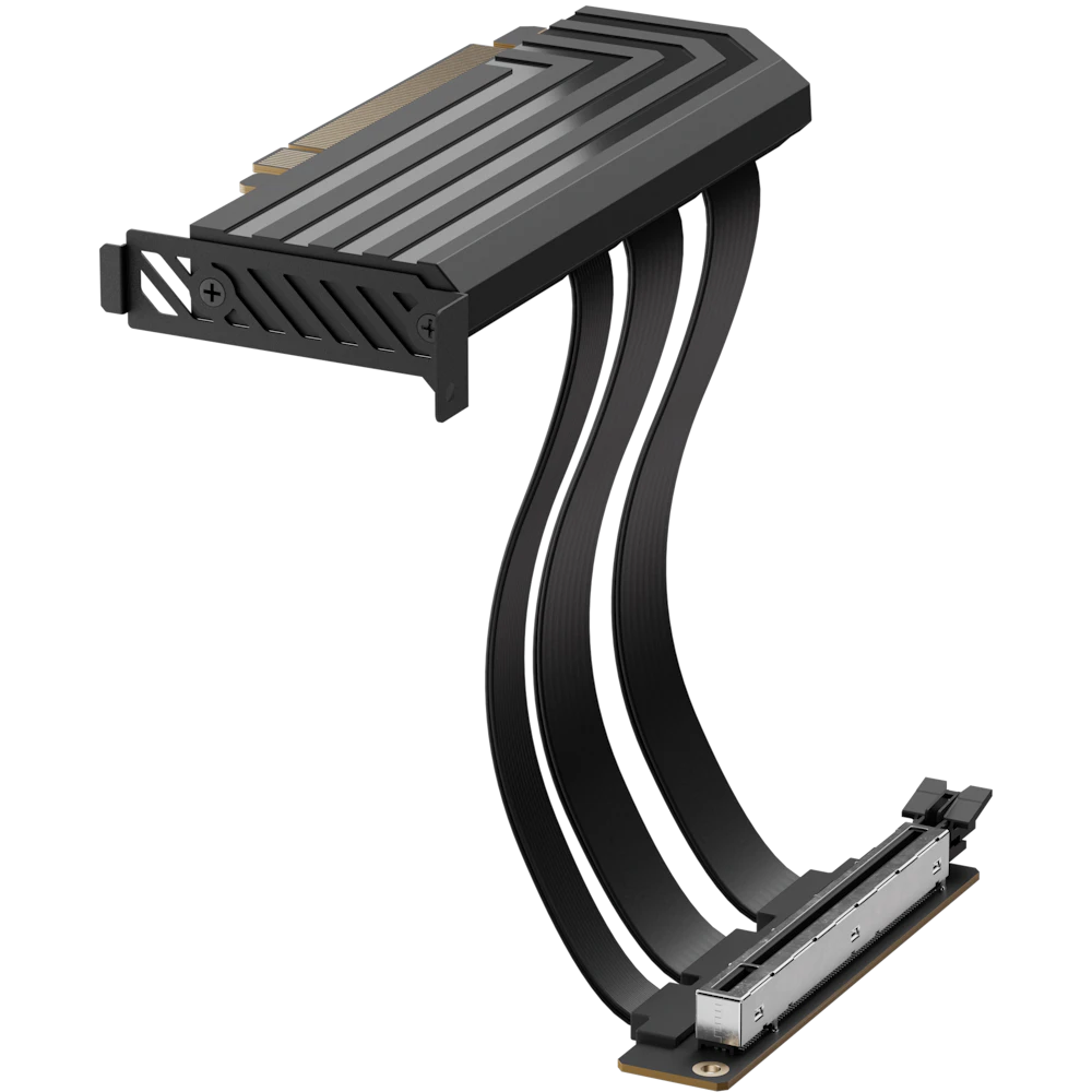 A large main feature product image of HYTE PCIe 5.0 Hyper Riser Cable for Y-Series Cases (Pitch Black)