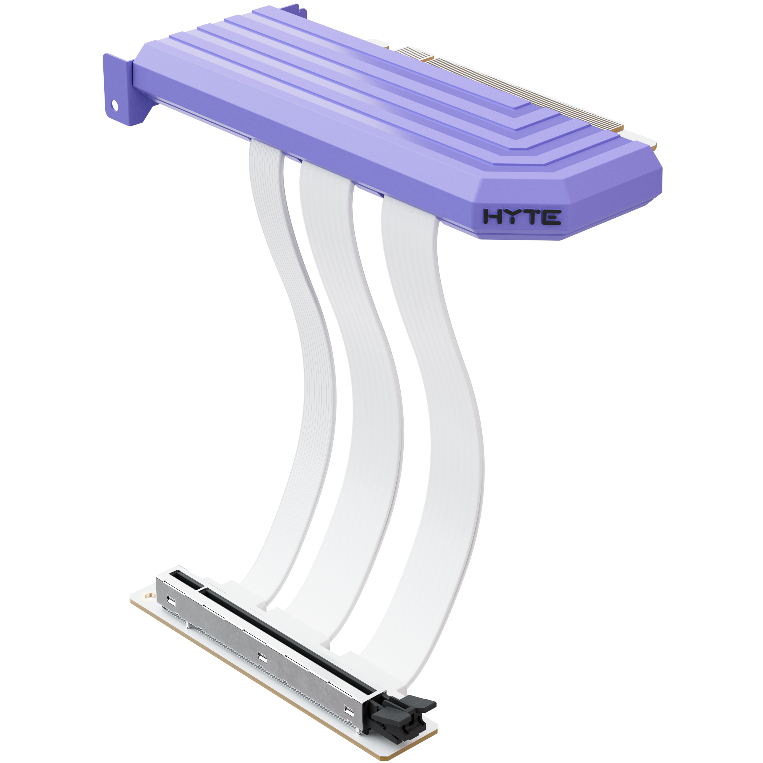 A large main feature product image of HYTE PCIe 5.0 Hyper Riser Cable for Y-Series Cases (Taro Milk)