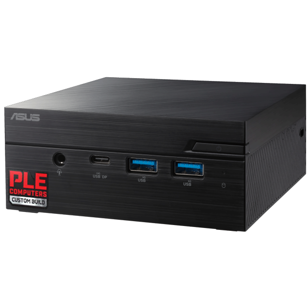 A large main feature product image of PLE AMD Ryzen 5 Pro 16GB/1TB Prebuild Ready To Go Mini PC