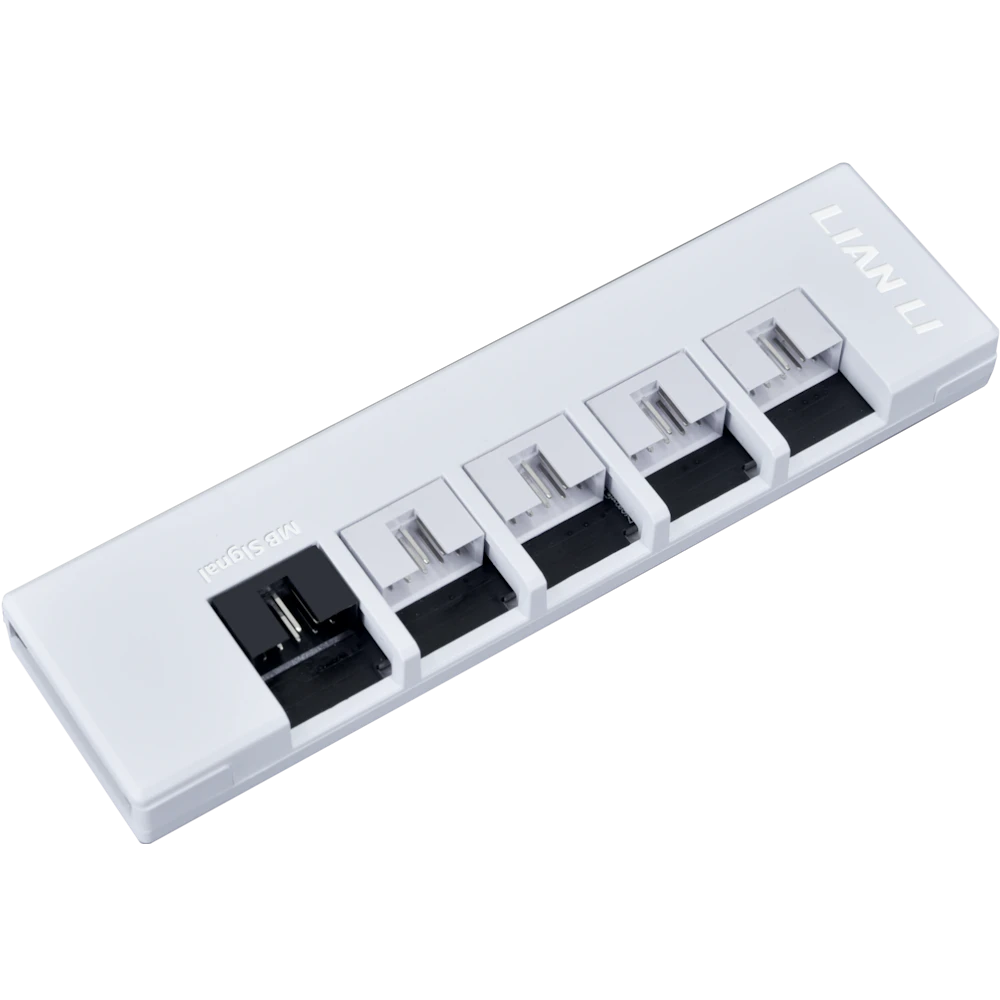 A large main feature product image of Lian Li RS 1000W Gold PCIe 5.1 ATX 3.1 Rotational Shift Modular PSU w/ USB Hub (White)