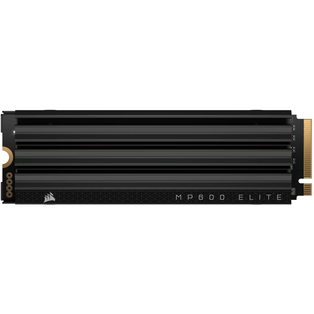 A large main feature product image of Corsair MP600 ELITE w/ Heatsink PCIe Gen4 NVMe M.2 SSD - 4TB
