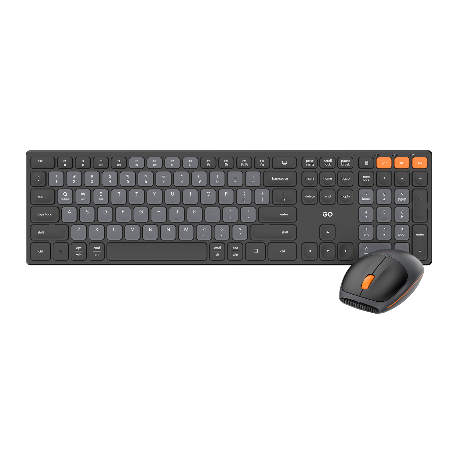 A large main feature product image of EX-DEMO Fantech Go WK895 Office Wireless Keyboard and Mouse Combo - Black