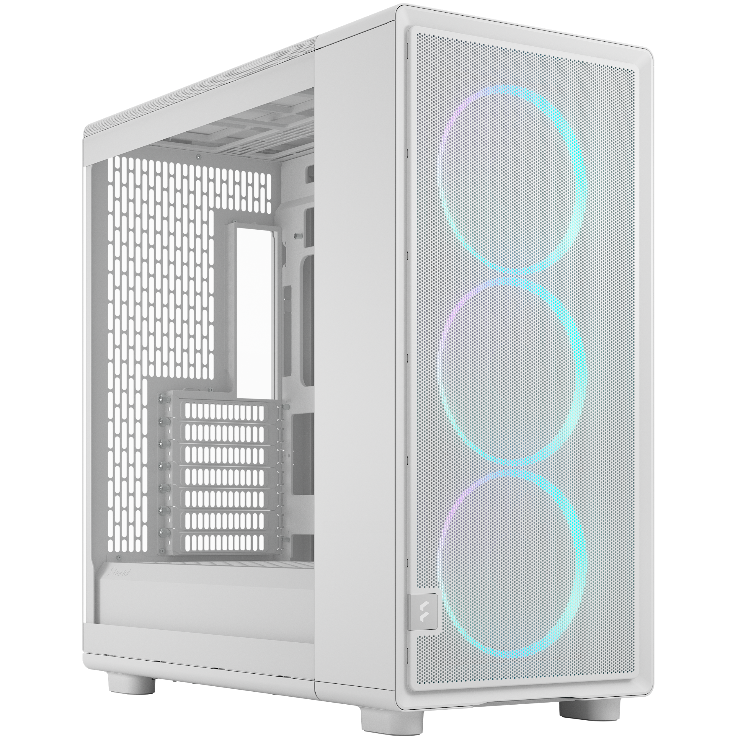 A large main feature product image of Fractal Design Epoch XL TG RGB Full Tower Case (White)